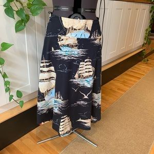 Sailing ship skirt from Anthropologie. Size 12